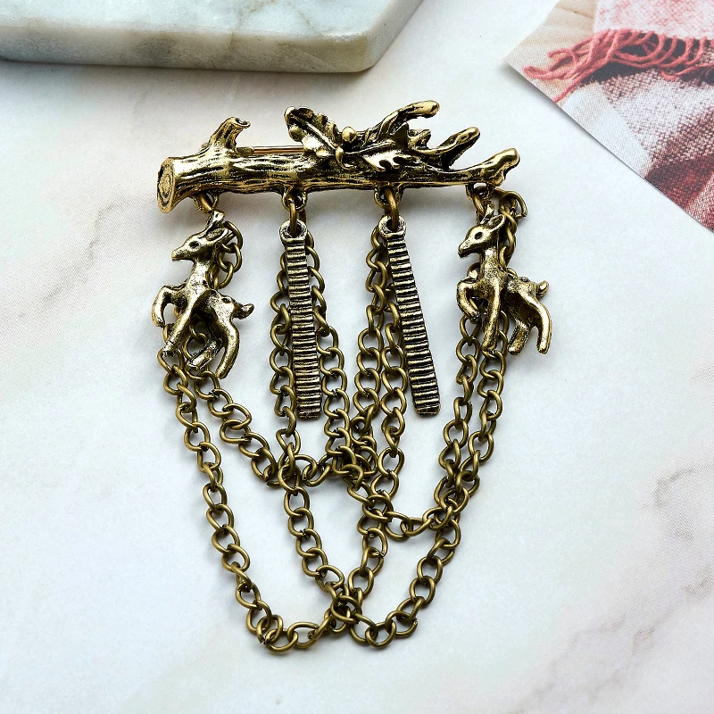 MISANANRYNE, индивидуальность, мужская и женская брошь с искусственным жемчугом, бант, аксессуары, простой двойной жемчуг, броши, подходят ко всему - Окраска металла: H881