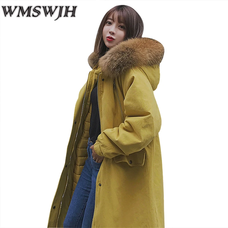 Куртка женская длинная с меховым воротником и капюшоном 2019|fashion parka|parka fashionthicken parka