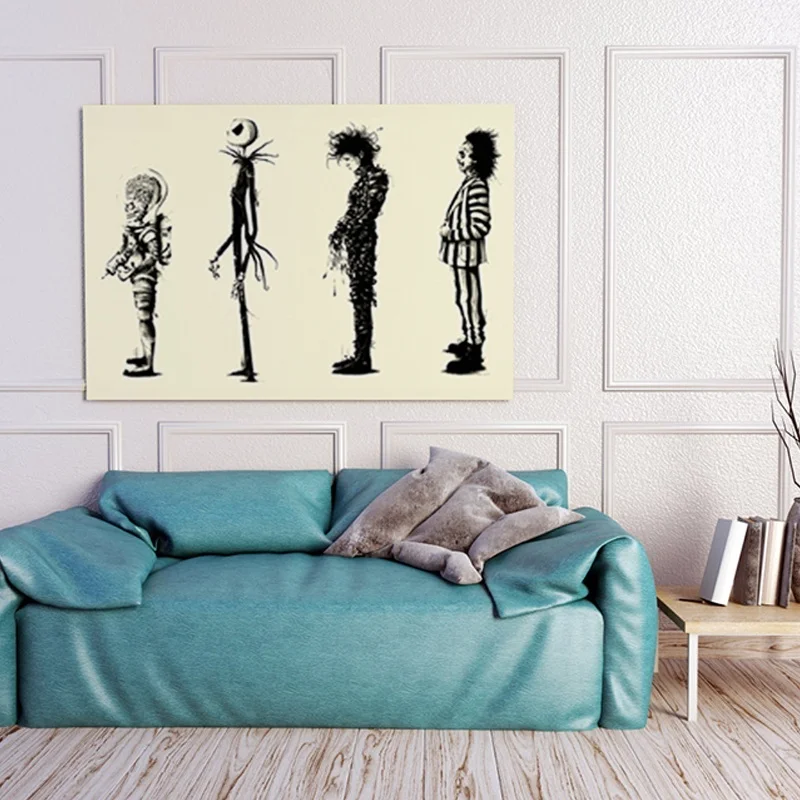 Домашний декор картина Тим Бертон фильм Beetlejuice Edward Scissorhands плакат с кадром из