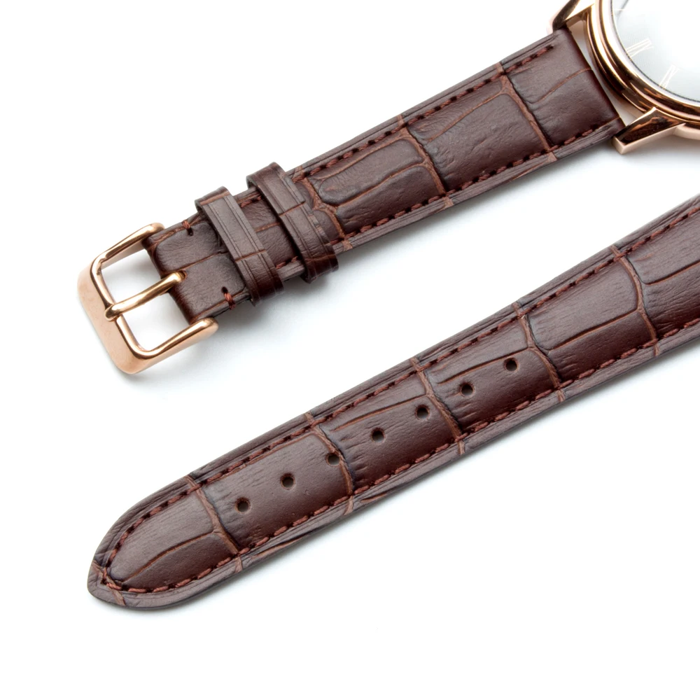 Чайка Натуральная кожа ремешок Золотой Тон черный циферблат 3 руки гильош