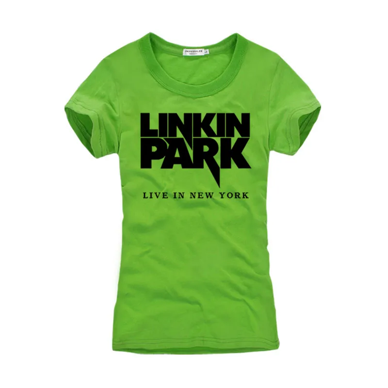 Новое поступление Для женщин Творческий Футболка натуральный хлопок LINKIN PARK