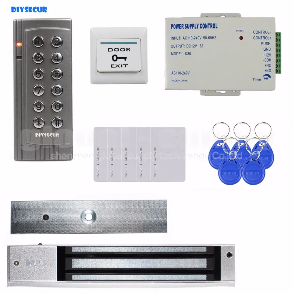 Система контроля доступа DIYSECUR RFID 125 кГц считыватель пароля клавиатура комплект