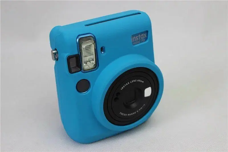 Новая мягкая силиконовая резиновая крышка для камеры Fujifilm instax mini 70 синий черный