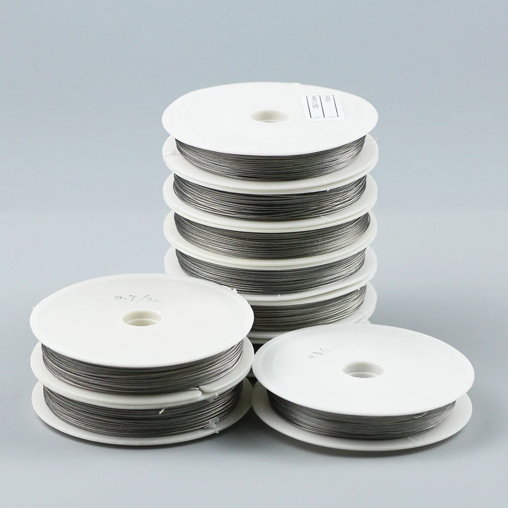 Нить для бисероплетения JHNBY, шнур из нержавеющей стали тонкой проволоки 0,3 ~ 1,0 мм для самостоятельного изготовления ожерелий, браслетов, ювелирных изделий «сделай сам»