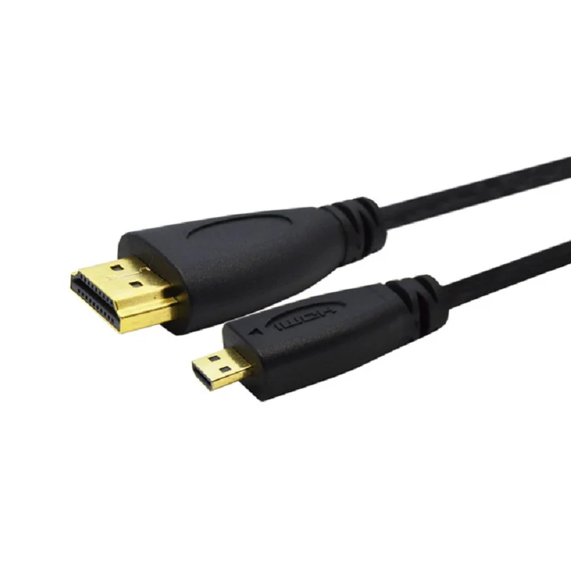 Micro HDMI-совместимый кабель 3 фута 1 м 1,5 м 2 м 3 м 3D 4K * 2K штекер-штекер высококачественный позолоченный HDMI-кабель-адаптер