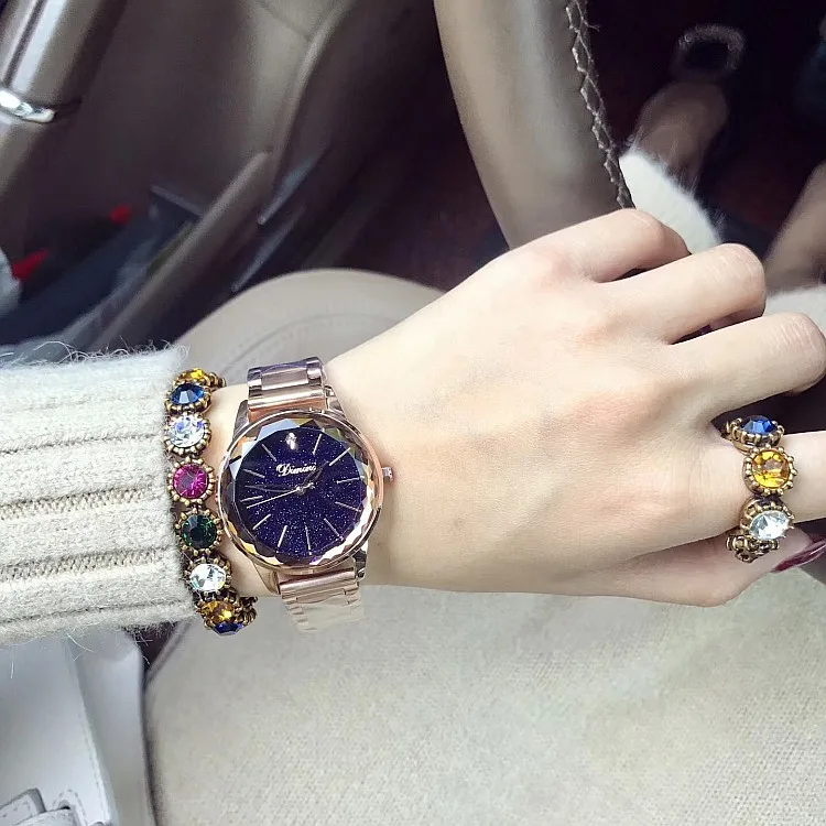 Для женщин подарок Bling Кварцевые часы модные повседневное женские блестящие часы платье с кристалалми и стразами роскошные для женщи