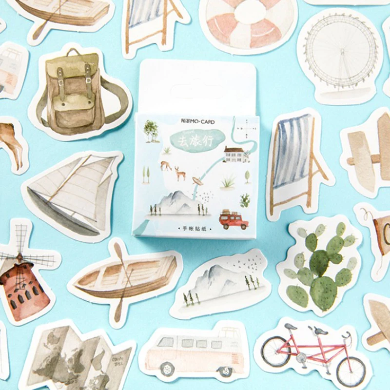 45 шт./кор. морская мини наклейка для путешествий украшение из гетероморфизма