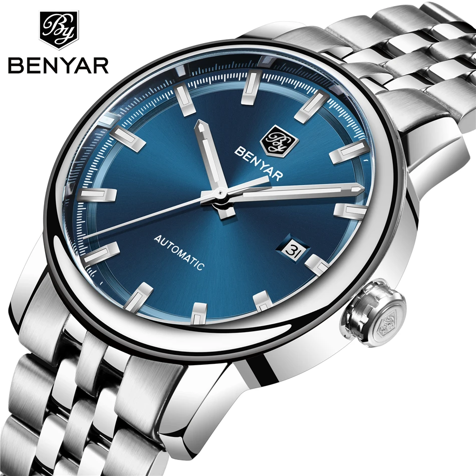 

BENYAR 2019 business watch men Automatic Luminous clock men Tourbillon waterproof Mechanical watch top brand relogio masculino