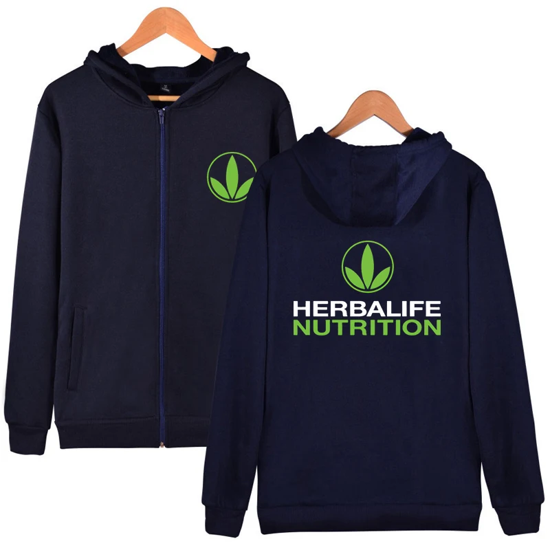 Herbalife толстовка на молнии с капюшоном пальто питанием худи зеленый логотип