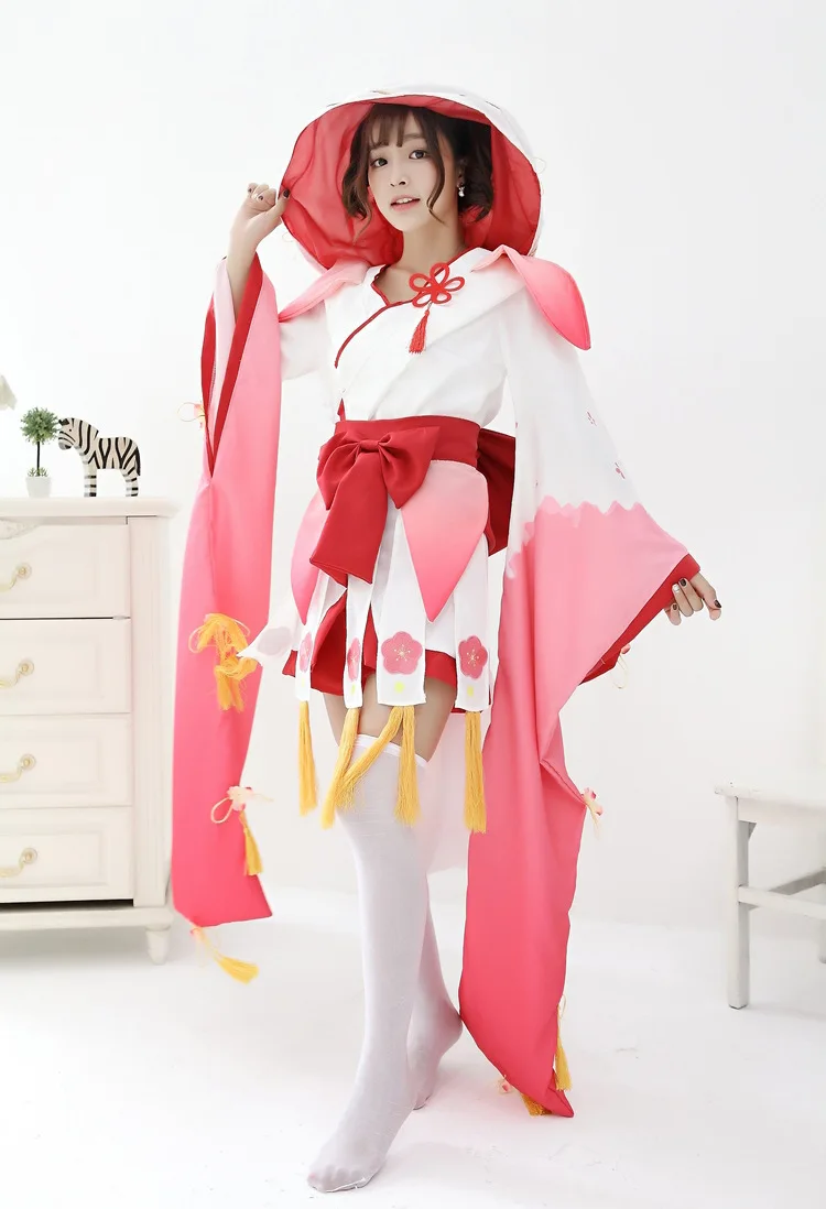 Костюм ведьмы Миллин косплей персиковый демон кимоно начального пробуждения