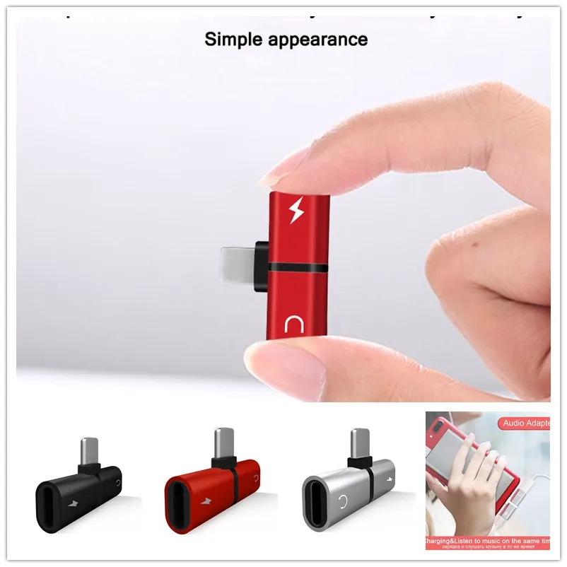 For iPhone X xs 7 8 Plus Audio Charging Dual Adapter Splitter Cable Lightning Jack to Earphone AUX Connector Converter |
