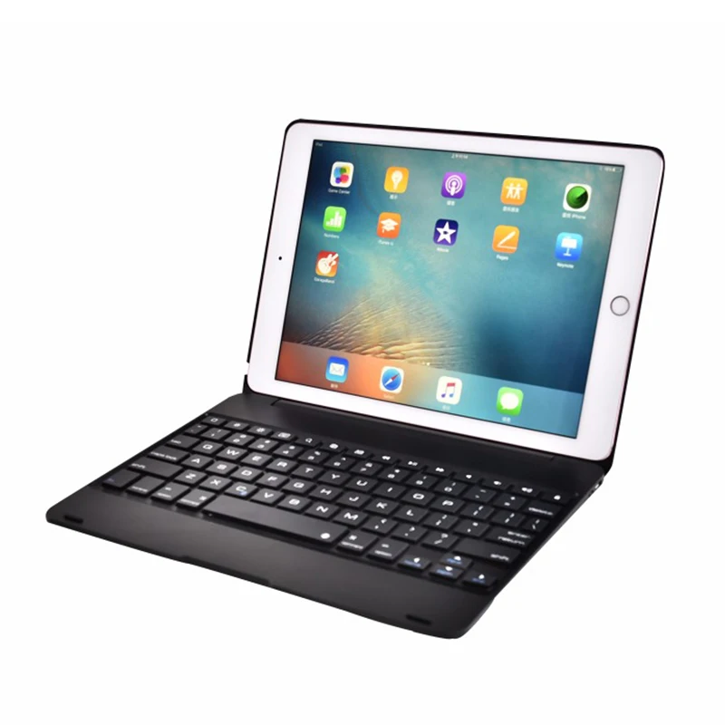 Чехол с клавиатурой для Apple iPad 9,7 для iPad 5 6 Pro 9,7, беспроводная bluetooth-клавиатура для iPad Air 1 2, чехол с подставкой - Цвет: Black