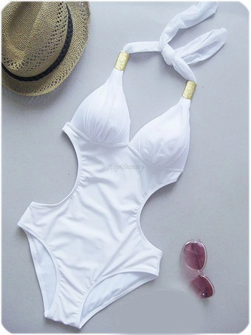 Aipbunny Черный Холтер сексуальный тонкий цельный купальник maillot de bain femme бикини