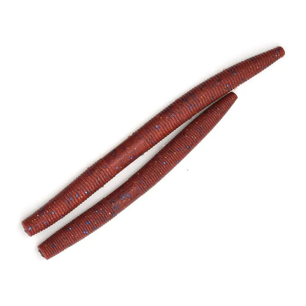10.2cm Ember Bassdash Senko Worms 4 дюйма(10,2 см)/5 дюймов(12,7 см) Мягкая палочка, приманка для ловли окуня, 9 цветов, упаковка из 10 - Цвет: 10.2cm Ember