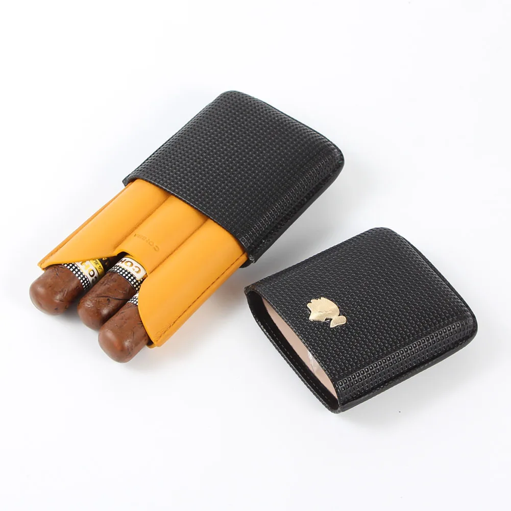 COHIBA Кожаный Портсигар футляр для коробки хранения сигарет 3 чехол сигар коробка