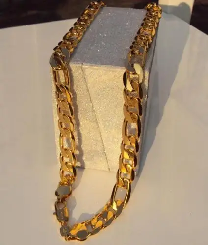 Ожерелье с цепочкой из кубинской цепи Майами для мужчин 12 мм 24 к | Украшения и