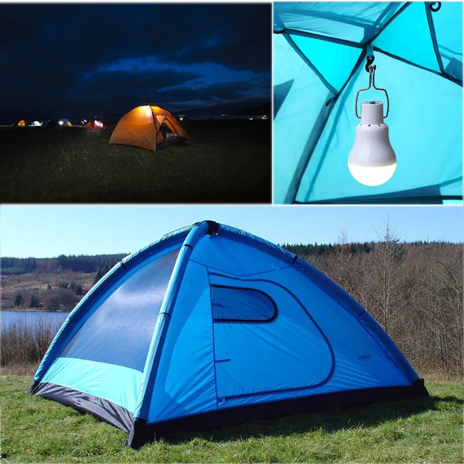 

Portable Solar Rechargeable LED Light 15W 130LM Solar Powered LED Bulb 5V Solar Lamp for Garden Decoration Outdoors Camping Tent