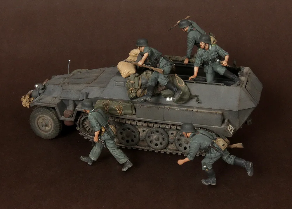 1/35 модельная фигурка из смолы разобранный Неокрашенный комплект 00147 (без