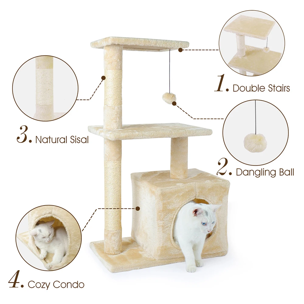 Speedy Pet многофункциональное кресло креативный кубический домик с когтеточкой съемные подушечки для питомцев кошачье дерево с шариком