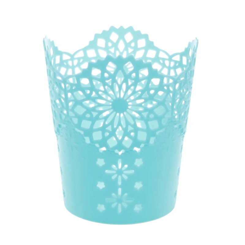 2 Hollow Flower Brush Storage Pen Pencil Pot Holder Container Desk Organizer Gift office accessories pen holder - Цвет: 2