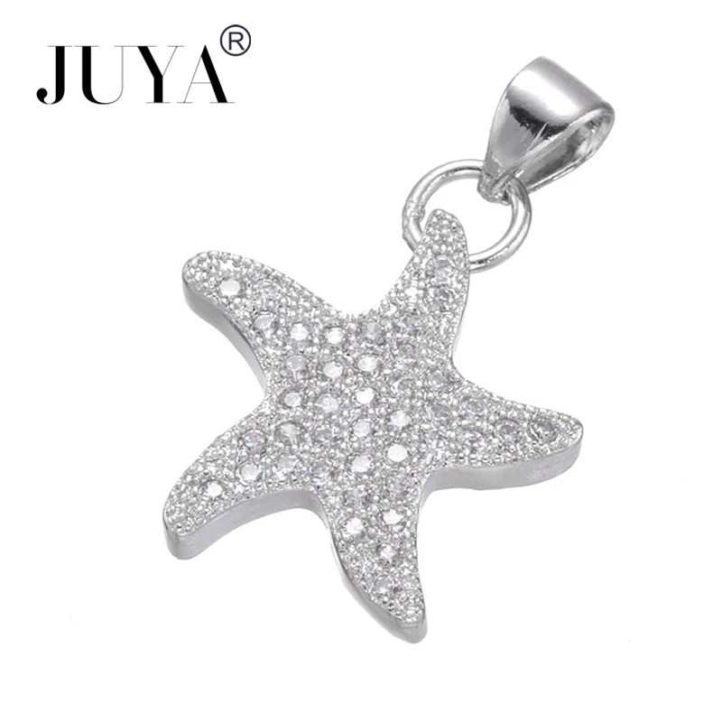 Мода Starfish Подвески для DIY Браслеты Jewellery высокое качество Медь микро проложить AAA Циркон Rhinestone Подвеска для Цепочки и ожерелья