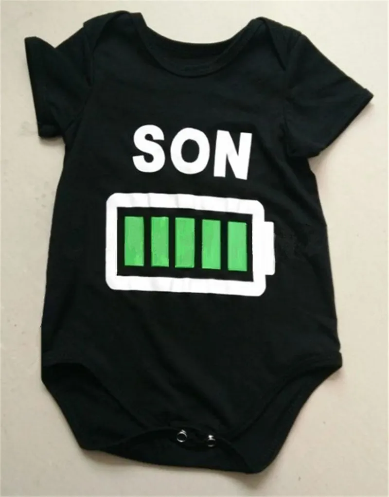 Family Clothing Mommy Daughter Son Summer Battery T Shirt Father&amp Mother&ampKids Matching Outfits Mother Clothes E0102 | Мать и