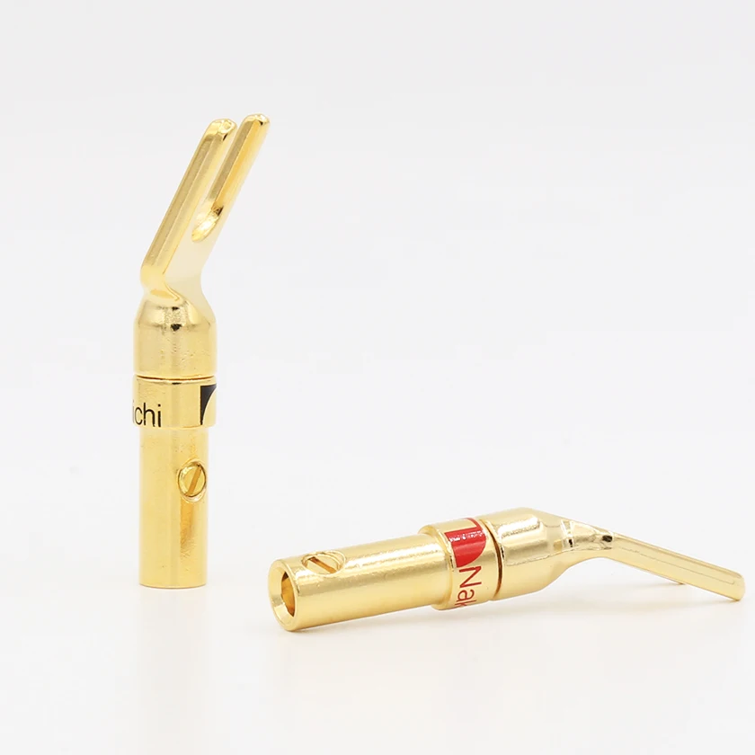 8 шт. латунные позолоченные и посеребренные вилки для динамиков|adapter plug|hifi plugy plug |