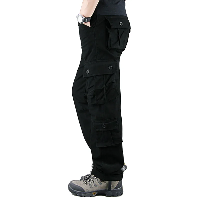 2022 Spring Mens Cargo Pants Khaki Military Men Trousers Casual Cotton Tactical Pants Men Big Size Army Pantalon Militaire Homme