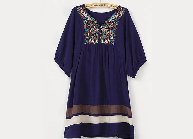 Новинка летнее стильное платье Vestidos De Festa женская одежда размера плюс бохо платье повседневные платья платье с вышивкой
