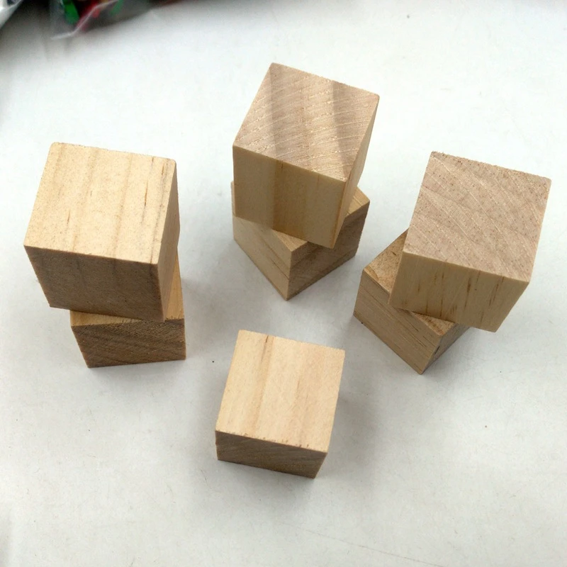 10/20/25mm DIY Wooden Square Blocks Mini Cubes Embellishment for Children Toy Gift Decoration Kids Brain Development C1017 | Дом и сад