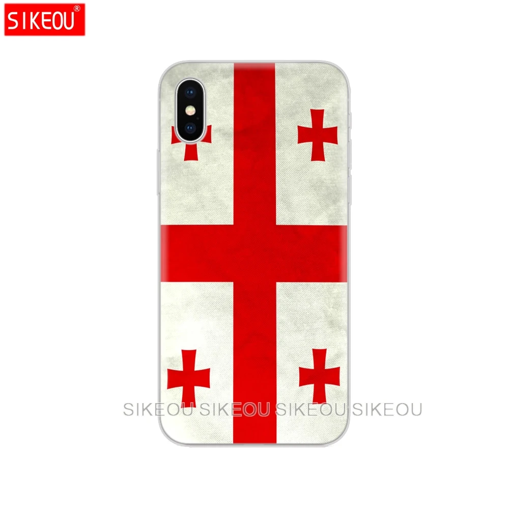 Силиконовый чехол для телефона Iphone 6X8 7 6s 5 5s SE Plus 10 XR XS Max с флагом Грузии Литвы