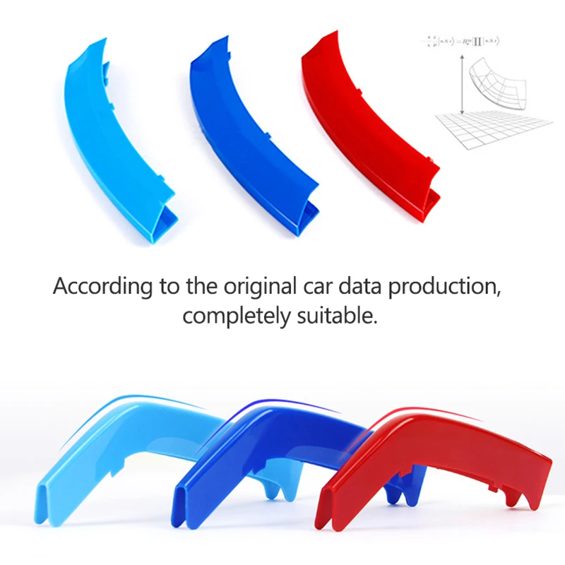 

3pcs Car-Stylling 3D For G07 BMW X7 2019 M Sport Front Grille Trim Decoration Strips grill Cover Stickers