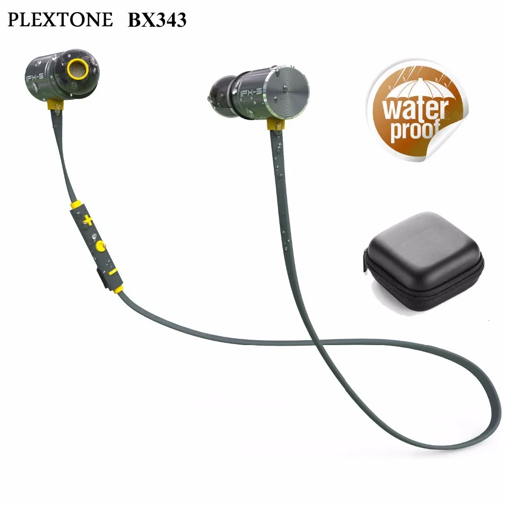 Plextone BX343 беспроводные наушники Bluetooth IPX5 водонепроницаемые Магнитная гарнитура с