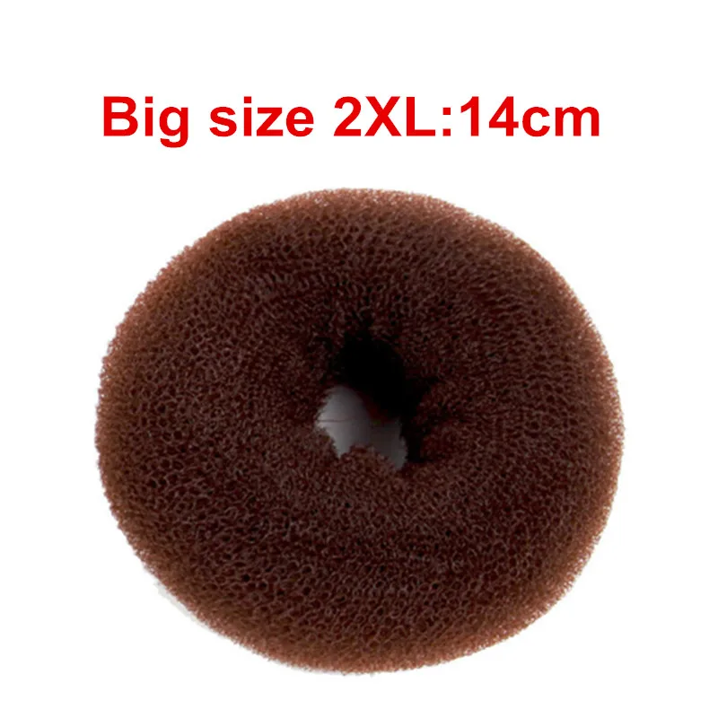 2XL Brown Новая мода для женщин леди волшебное формирователь пончик волос кольцо Булочка Аксессуары инструмент для укладки XL/2XL большой размер легко ручка - Цвет: 2XL Brown