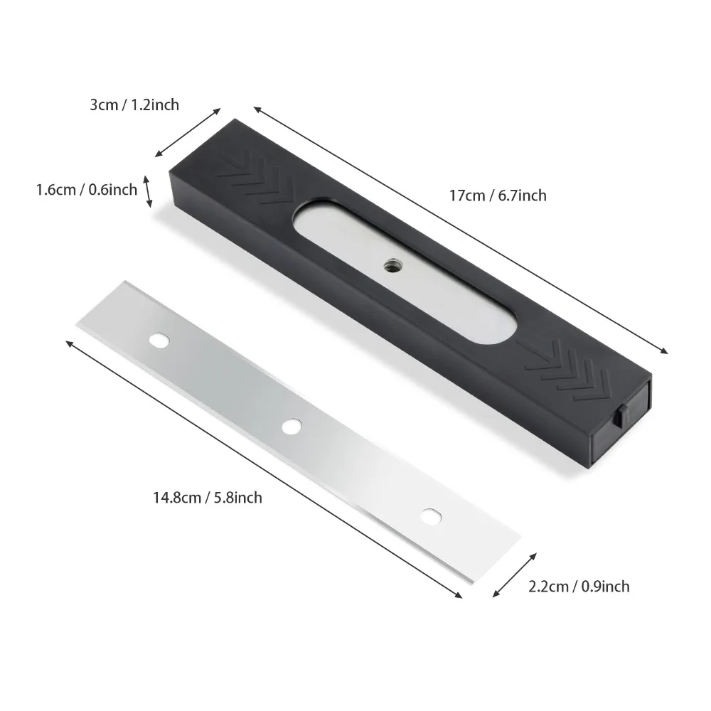 EHDIS 25pcs/Box Stainless Steel Blade for Handled Scraper Vinyl Car Wrap Sticker Film Glue Remover Glass Window Clean Blades