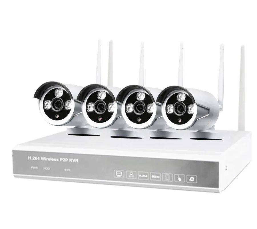 4CH беспроводная WIFI IP камера NVR комплект видеонаблюдения 1.3MP 960P HD ONVIF P2P наружная