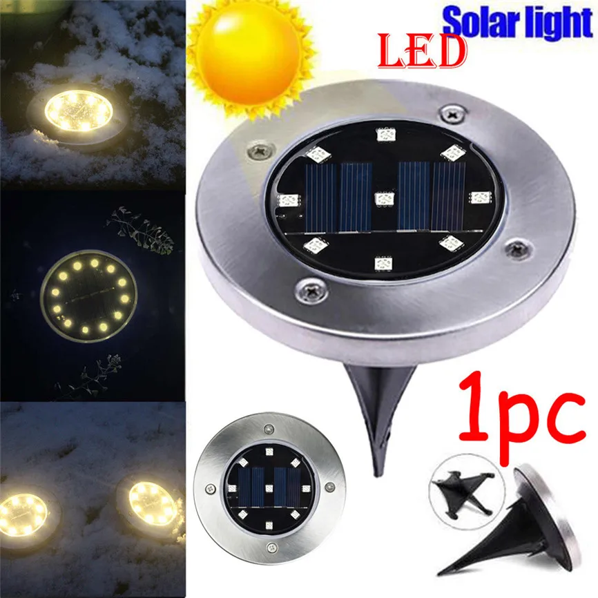 Солнечный 9LED открытый наземный светильник точечный садовый лужайка ландшафтный
