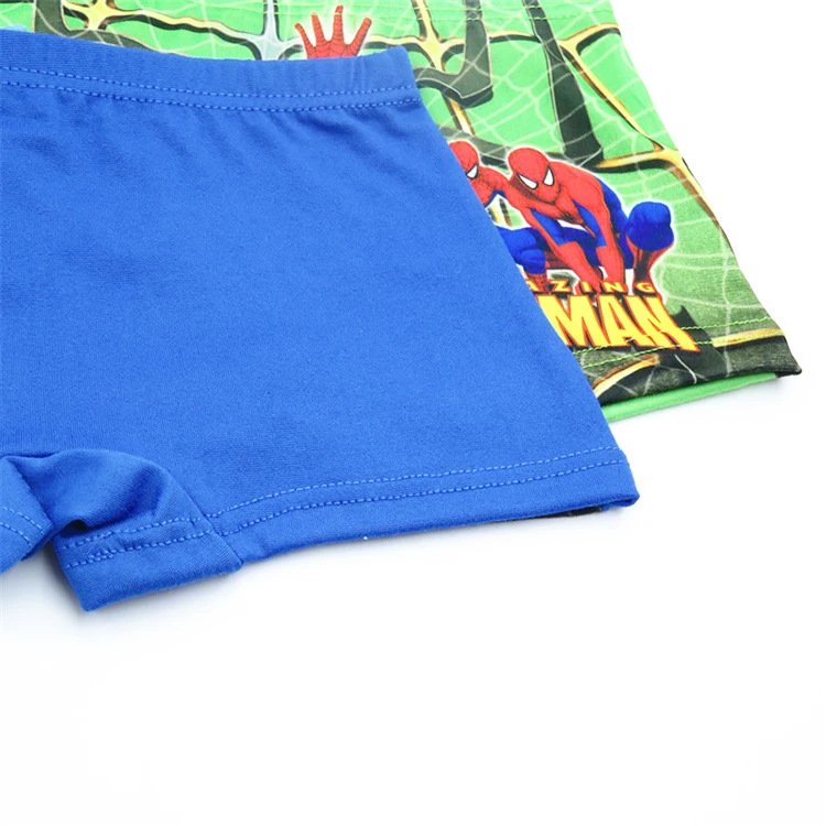 10pcs/Lot Boys Boxer Briefs Kids Underwear Baby Boy Underpants Cartoon Spiderman Soft Children Panties 3-11years Super Hero