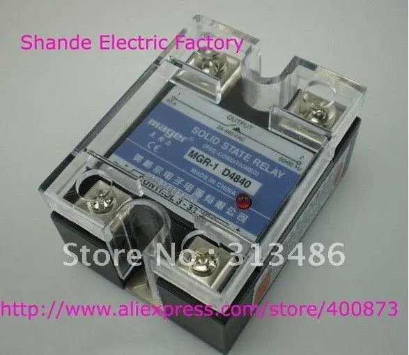 Твердотельное реле Mager MGR 40A ssr вход 3 32VDC выход 24 480VAC однофазный|40a ssr|solid state relay 40asolid |