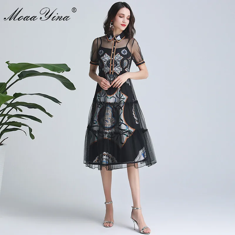 MoaaYina модельер взлетно посадочной полосы платье сезон: весна–лето женское с