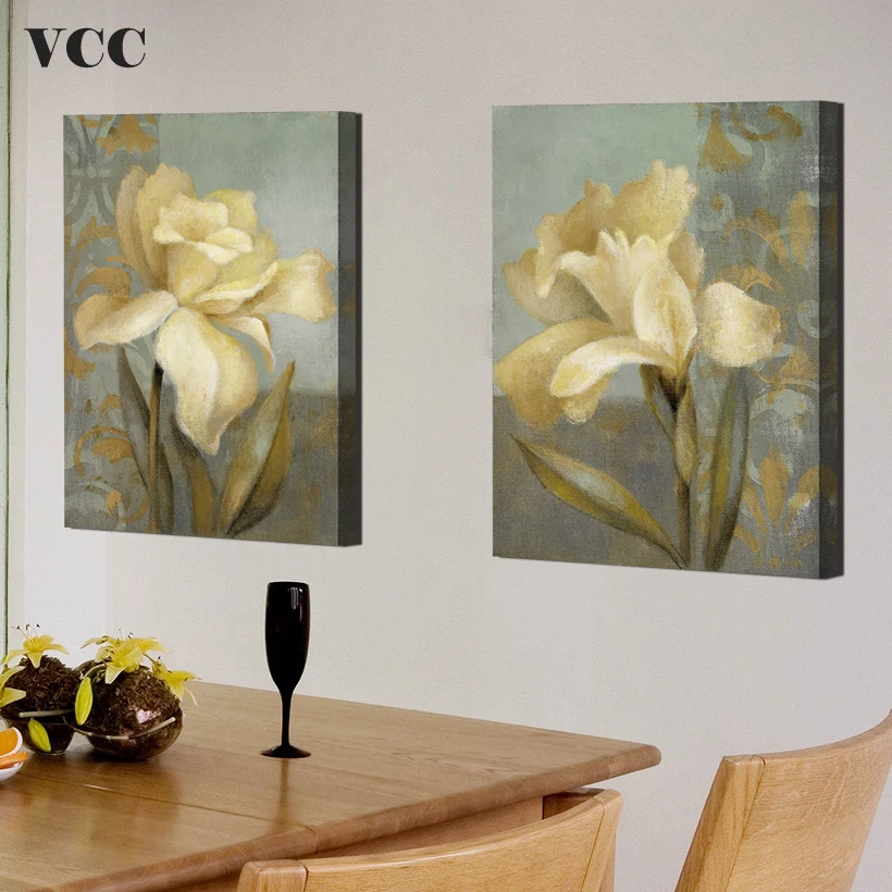 VCC 2 шт./компл. настенная живопись цветок картина Wall Art холст картины настенные