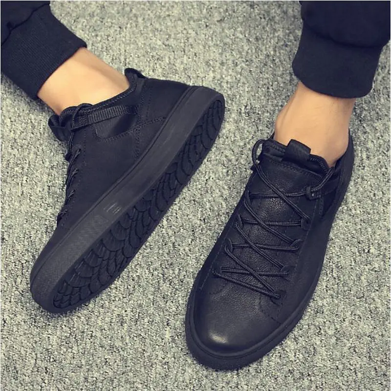 Мужские черные белые кожаные туфли мужские мокасины на плоской подошве лидер