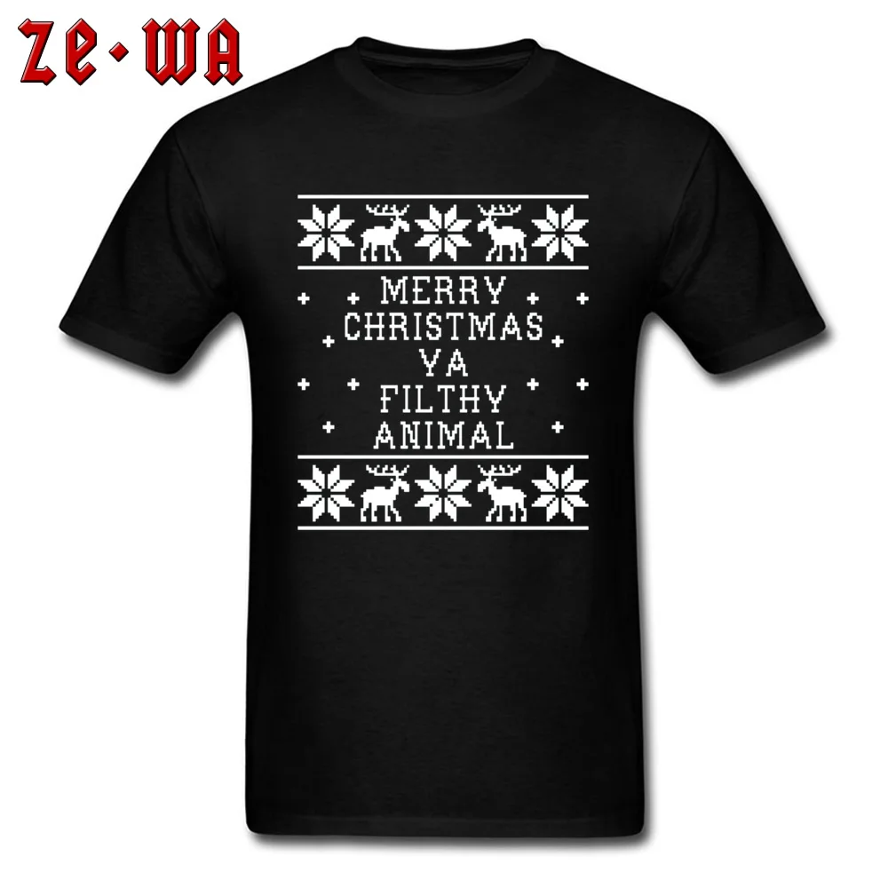 Мужские Топы И Футболки с 3d надписью со скидкой Merry Christmas Ya Filthy северный олень