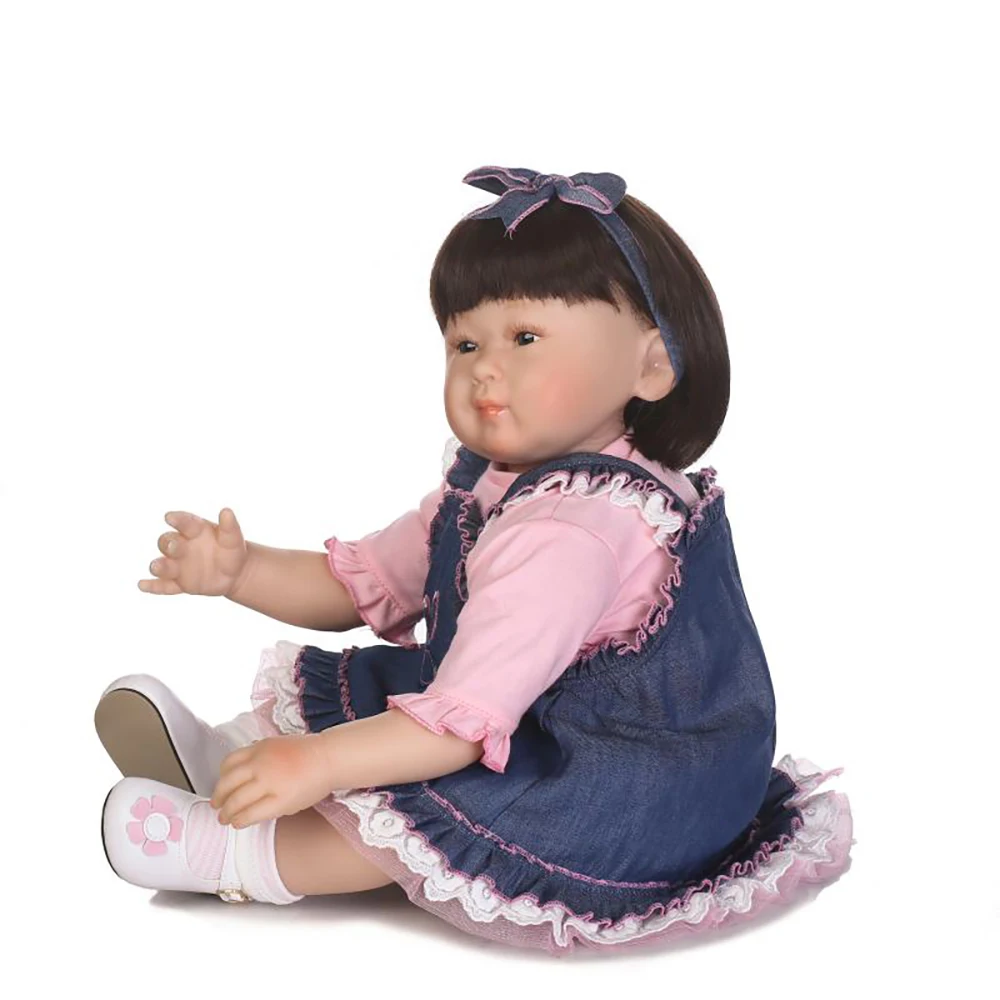 56 см Новое лицо силикона Reborn Baby Doll игрушки Реалистичные одежда для малышей куклы
