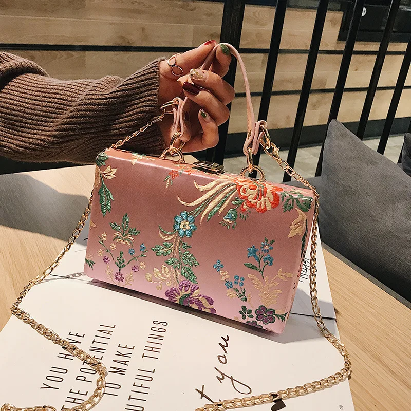 Женская сумка через плечо с цветочной вышивкой в китайском стиле мини-сумка