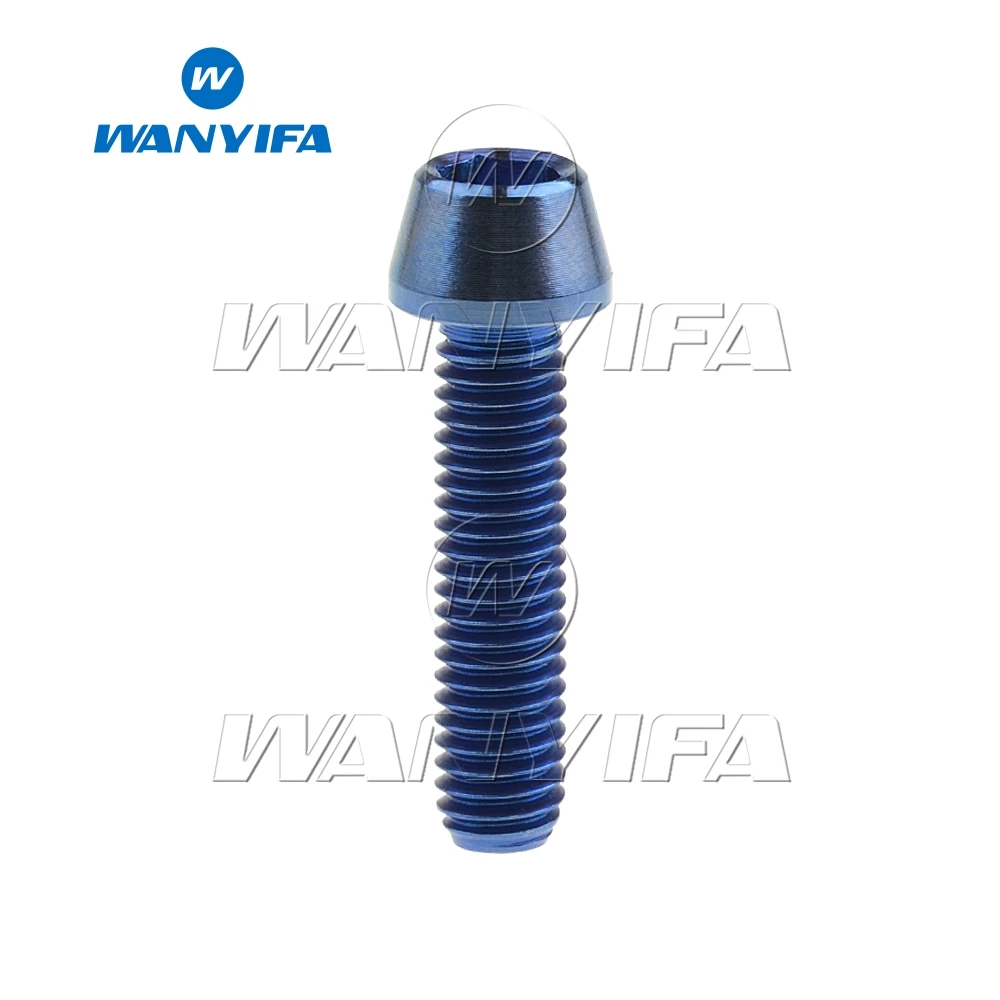Титановый болт Wanyifa M6x 10 15 16 18 20 25 30 35 40 45 50 55 60 65 мм шестигранный ключ с конической