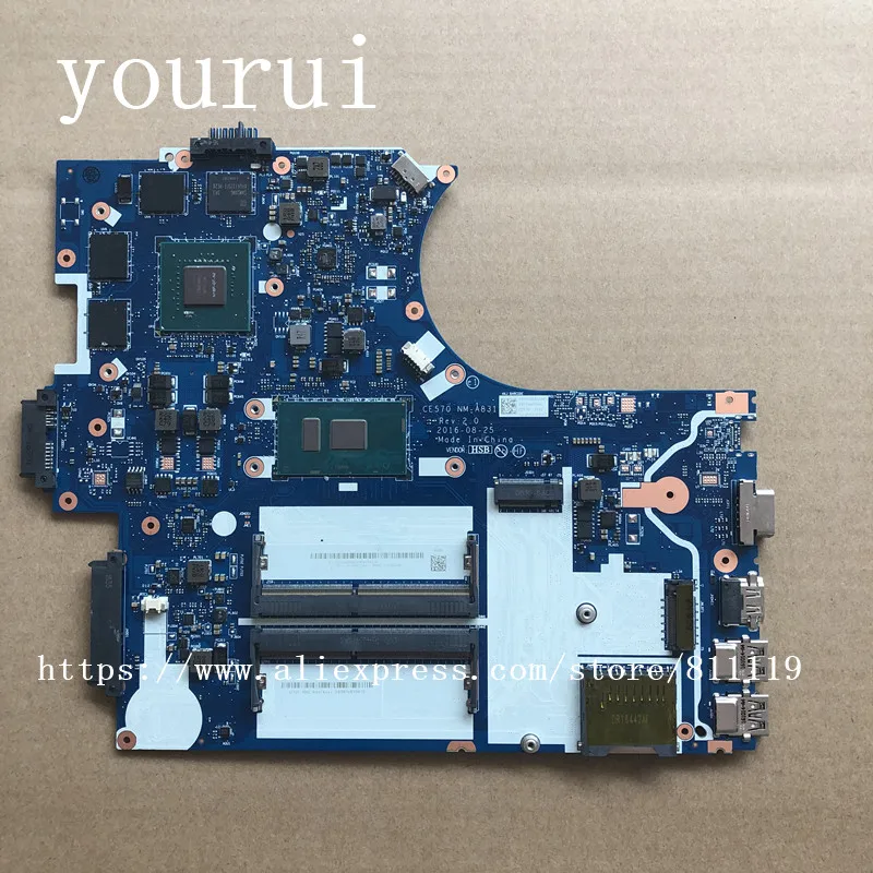 

Yourui для материнская плата для ноутбука Lenovo ThinkPad E570 CE570 i7-7500u процессор CE570 NM-A831 DDR4 полностью протестирована