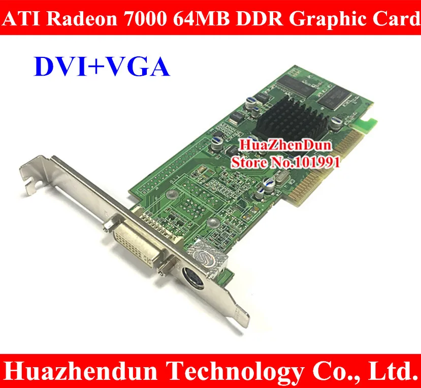 Новинка ATI Radeon 7000 64M DDR DVI AGP видеокарта + TVO|dvi card|dvi video carddvi dvi |