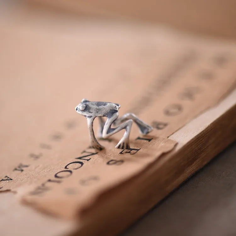 Retro 925 Sterling Silver flog ear cuffs clip earrings for woman and man Punk rock insect unique cartoon earring jewelry gift | Украшения и