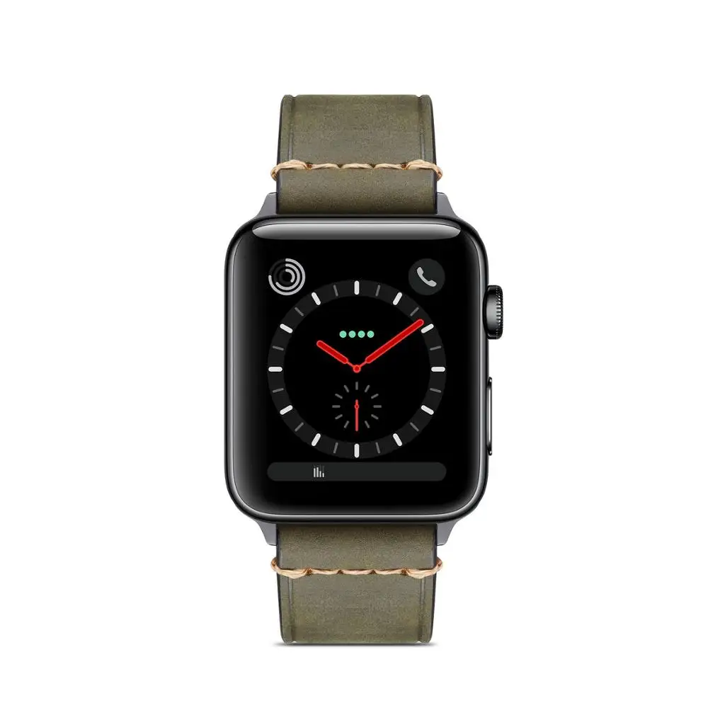 Ремешок для Apple watch 38 мм 40 мм 42 мм 44 мм, кожаный ремешок для Apple Watch, запасные Широкие ремешки для iWatch, браслет серии 5 4 3 2 1